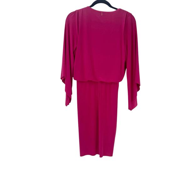 MISA Los Angeles Teget Draped Mini Cocktail Dress Raspberry Pink Size XS NWT - Picture 5 of 11